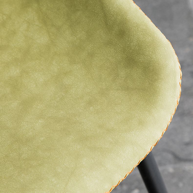Silla lateral de comedor de metal moderno, respaldo sólido, silla sin brazos para uso en restaurantes
