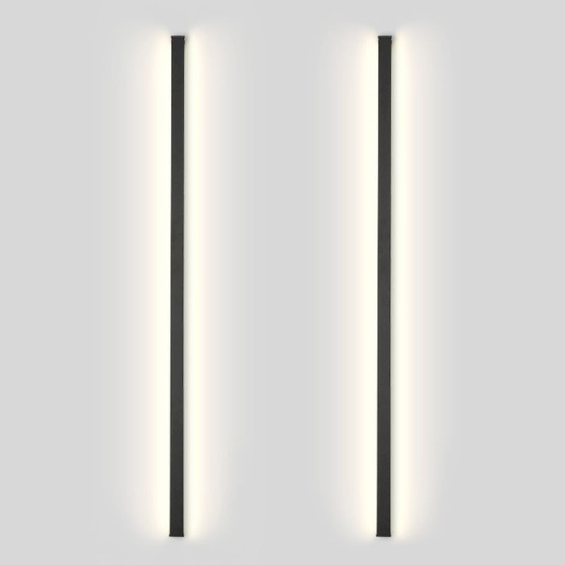 Metal Linear Wall Sconce Lighting Minimalist-Style LED Sconce Light Fixture in Black