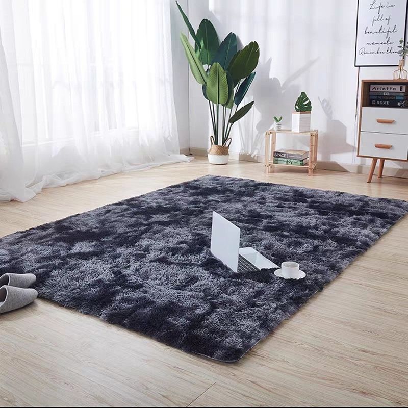 Tapis moderne rouge moderne en polyester moquette de couleur solide tapis de support sans glissement pour le salon