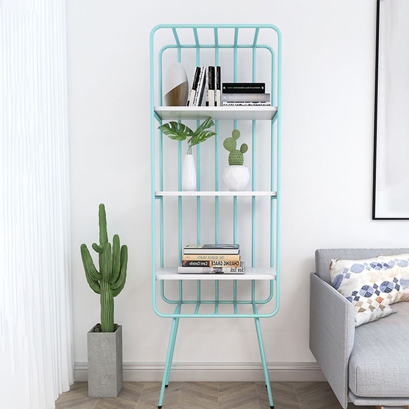 Glam Metal Bookshelf Geometric Shelf Bookcase for Study Room 70.9" H X 11.8" W