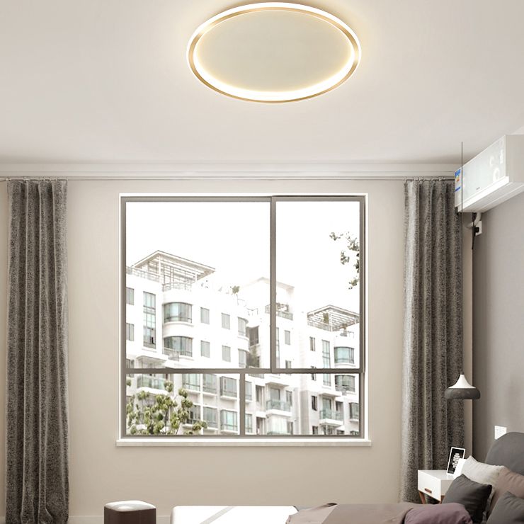 Circular Flush Mount Light Fixtures Modern Aluminum Flushmount