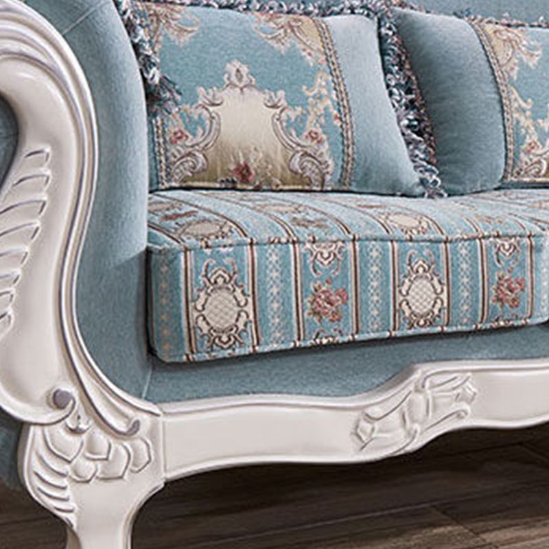 Traditional Camel Back CouchFlared Arm Settee for Three People