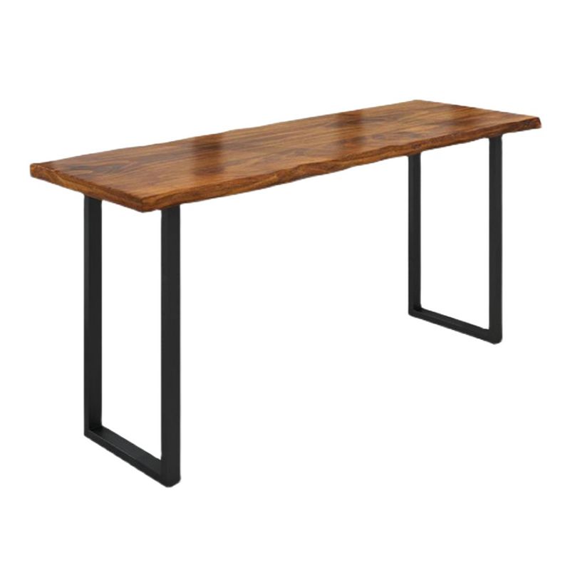 Indoor Industrial Bar Dining Table Rectangle Pine Wood Bar Table