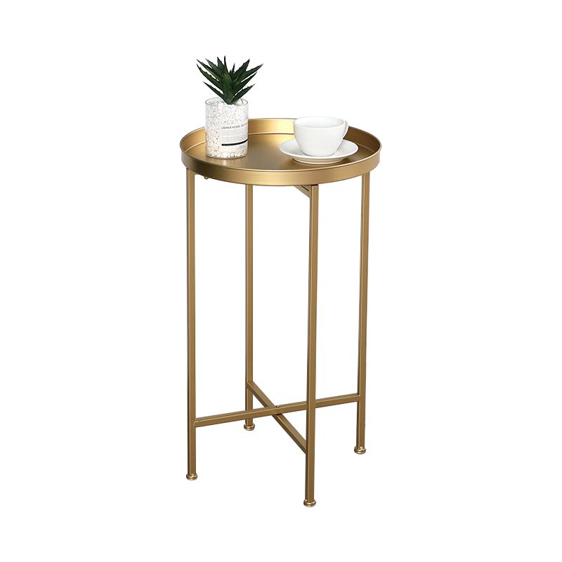 Round Shape Sofa Side Accent Table Tray Top Modernistic Bedroom End Table