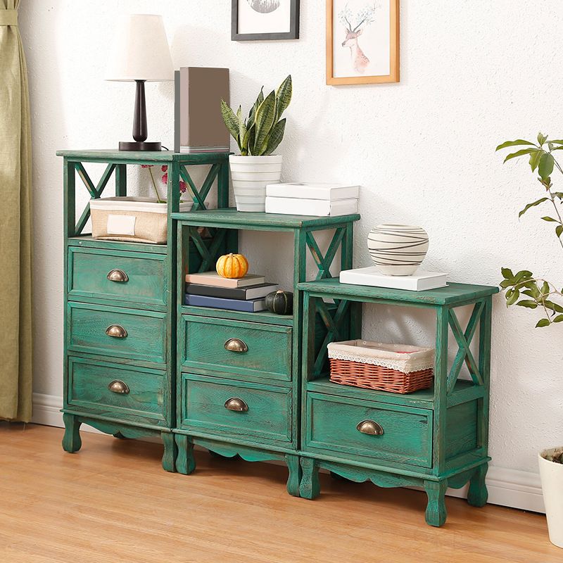 Mid-Century Modern Wood Accent Chest with Drawer Rectangle Chest