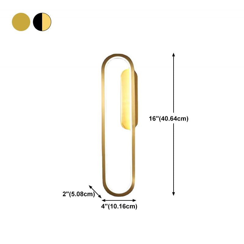 Contemporary Linear Wall Mount Lighting Fixture Minimalist LED Wall Sconce