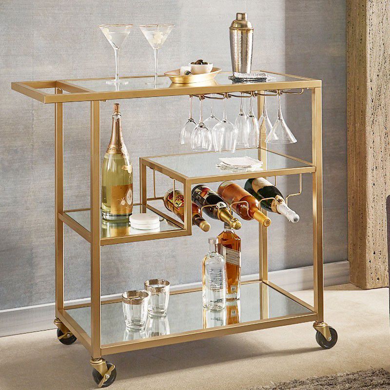 34.65" High Contemporary Rectangle Prep Table Rolling Metal Prep Table for Kitchen