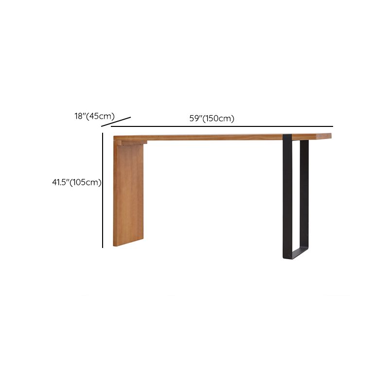 Modern Pub Height Dining Table Natural Wood Counter Height Table