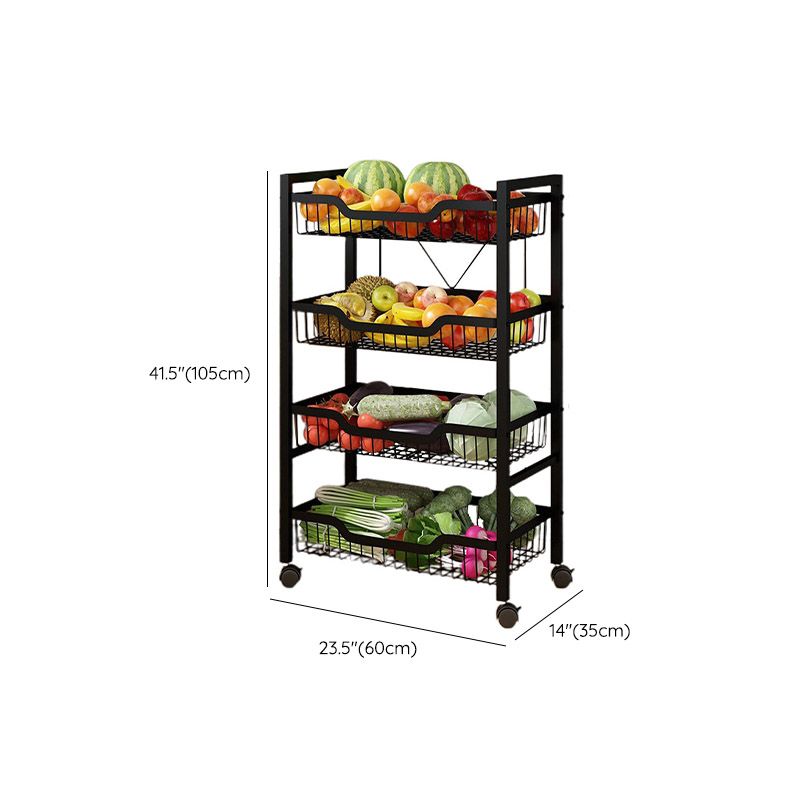 Dining Room Metal Prep Table Open Storage Rectangular Prep Table