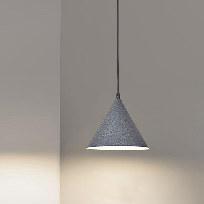 Géométrique Small Pendant Lightture Metal 1 Bulbe Nordic Hanging Light pour le chevet