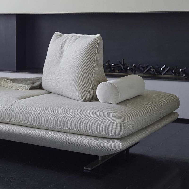 Contemporary Upholstered Accent Chair Armless Genuine Leather Lounge Chair