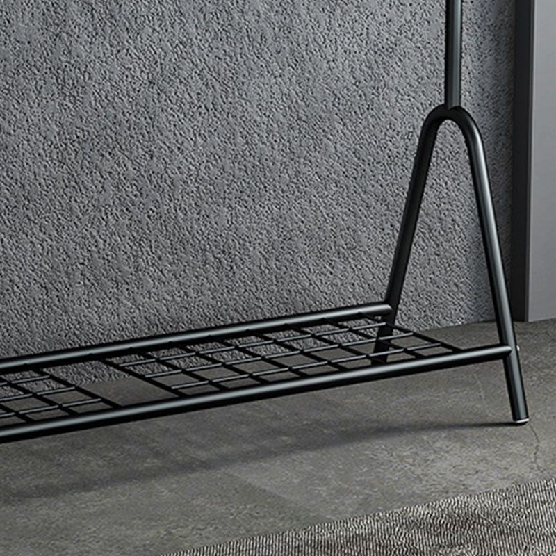 Gorgeous Clothes Hanger Metal Frame Coat Rack with Storage Shelf