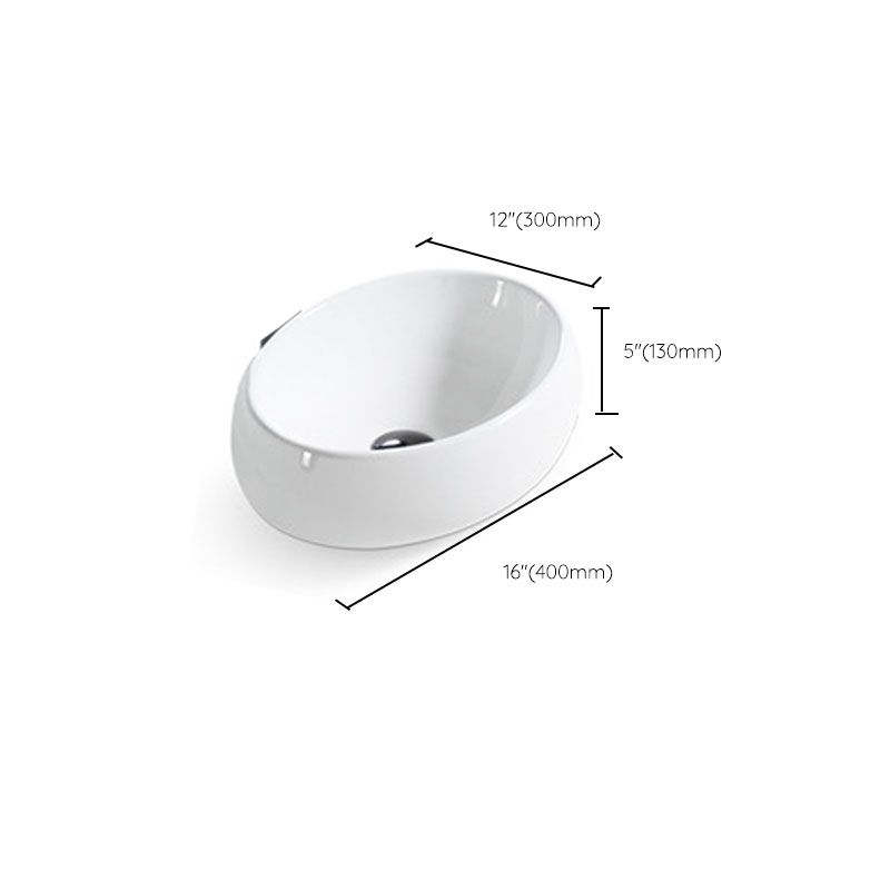 Bathroom Ceramic Sink Round Rod Handle Anti-spill Modern Faucet Sink