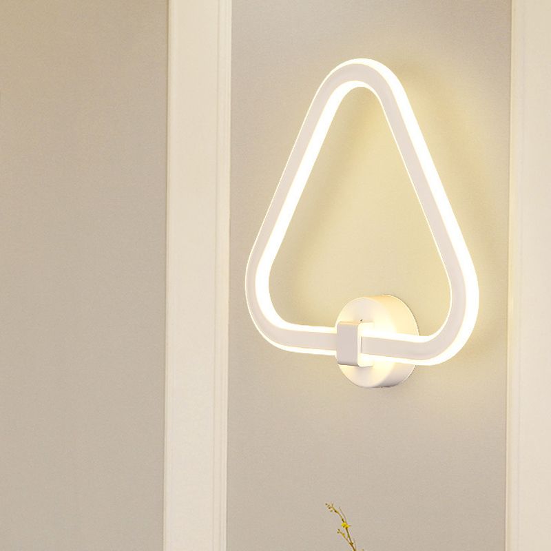 Triangle blanc monture murale modernisme modernisme LED Appiculture de lampe murale acrylique pour balcon