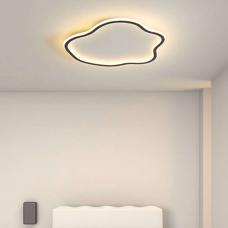 Plafonnier LED créatif moderne, luminaire de plafond en forme de nuage de fer avec abat-jour en acrylique