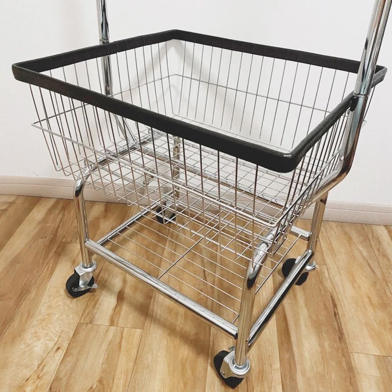 Contemporary Style Wardrobe Metal Open Wardrobe with Wheels for Home