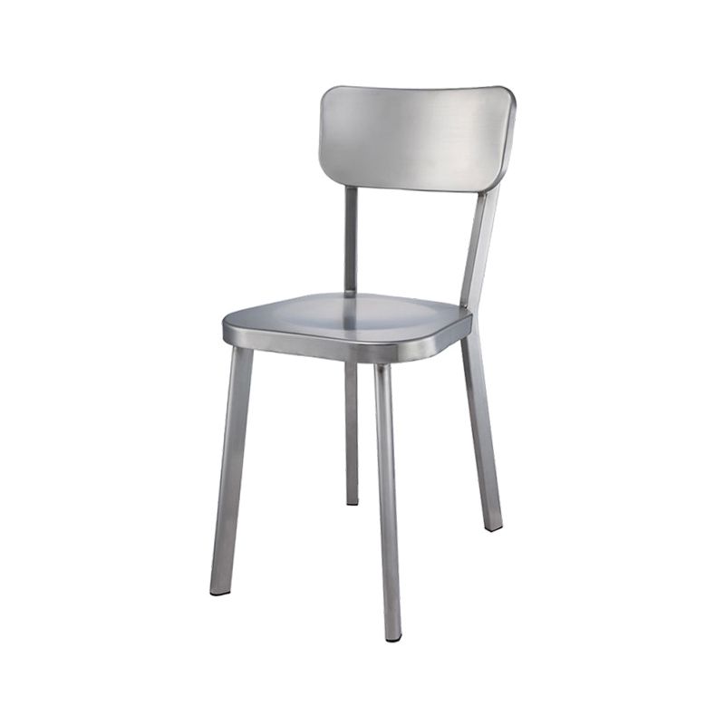 Chaise latérale de salle à manger en métal moderne, chaise sans bras à dossier ouvert pour restaurant