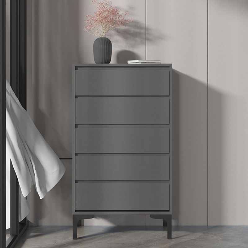 Modern 23.62" L Accent Chest with Drawers and Black Bracket Legs