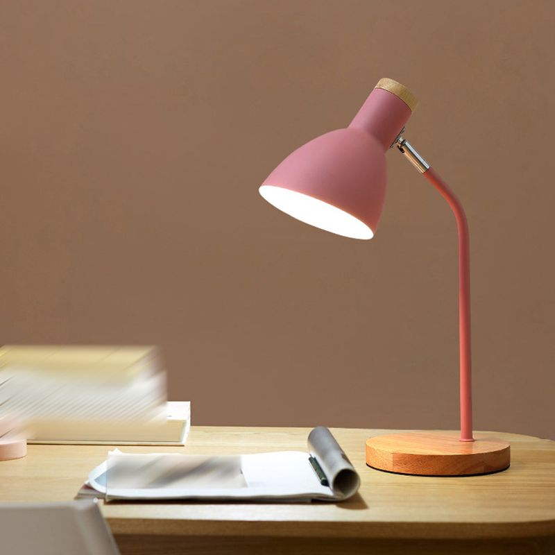 Dome Shape Table Lamp Macaron Simplicity Style Metal Bedroom Table Light for Bedroom