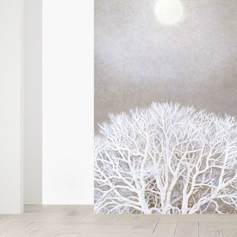 Stain Protection Tree Mural Decal Non-Woven Material Modern Wall Decor for Kitchen