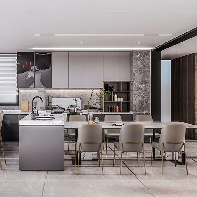 Glam Backrest Armless Counter Stool Iron Bar Stool with Cushion for Cafe