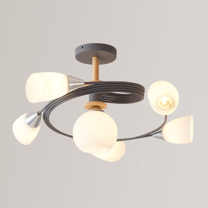 Metal Geometric Flush Mount Lights Contemporary Style Multi Lights Flush Mount Fixture