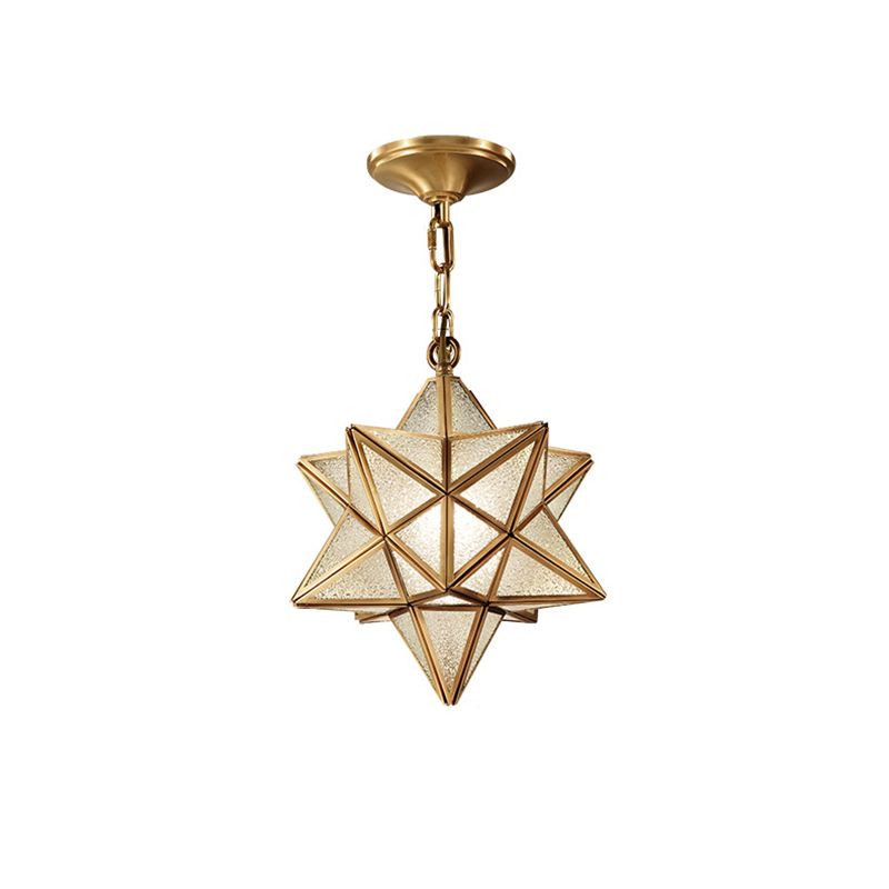 Gold Single-Bulb Ceiling Light Simplicity Metal Geometric Shaped Hanging Pendant Light