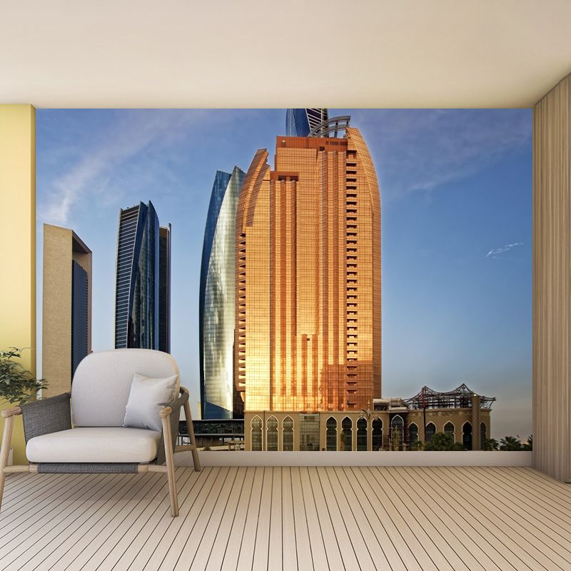 Contemporary Photography Style Building Mural Mildew Resistant for Wall Decor
