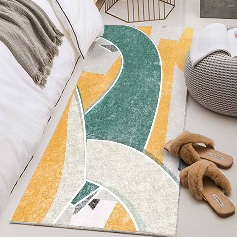 Goud modern tapijten polyester grafisch binnen tapijt wasbaar tapijt voor woonkamer