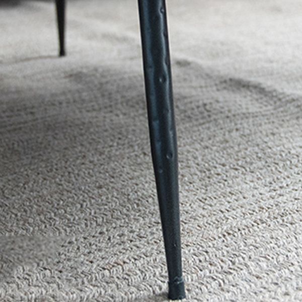 Round Sold Wooden Coffee Table with Black Base and Brone Top