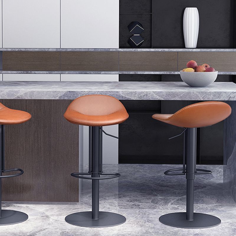 Leather Bar Stool Backless Counter Stool for Bristol with Swivel