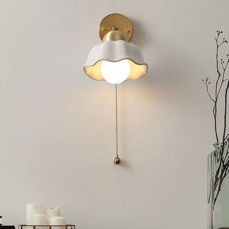 Modernism Wall Sconce Ceramic Wall Light Fixture for Bedroom