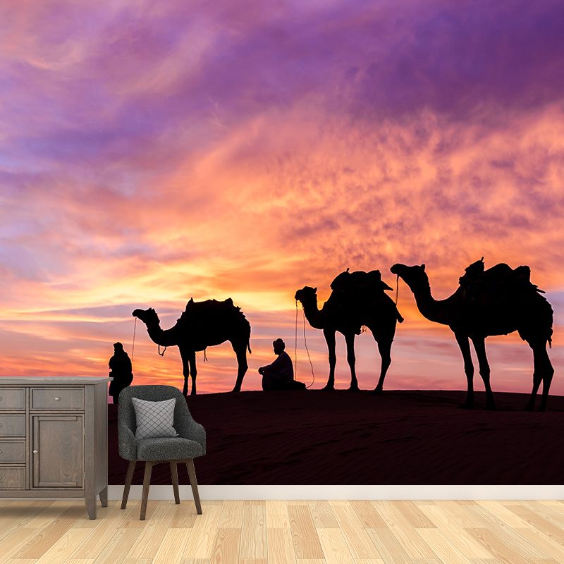 Photographic Camel Mural Full Size Wall Covering for Living Room, Made to Measure