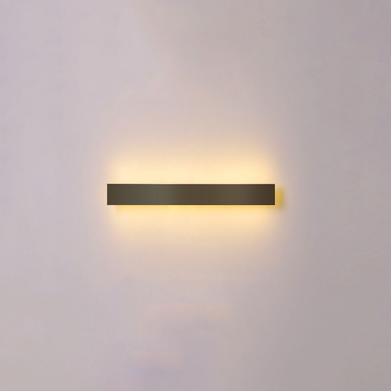 Nordic Style Iron Wall Light Strip Shape Wall Lamp with Acrylic Shade for Outdoor