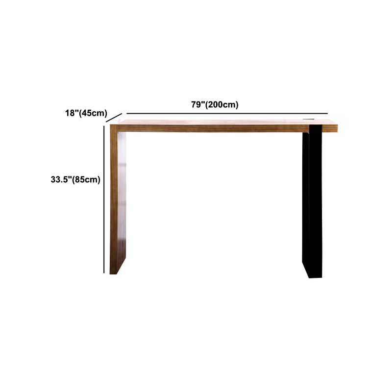 Solid Wood Modern Pub Table Set for Home Metal 1/3 Piece Bar Set