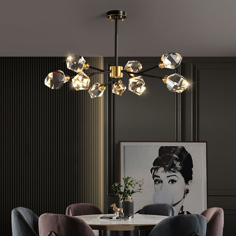 Modern Minimalist Style Spray Hanging Pendant Lights Crystal Pendant Lamp for Living Room
