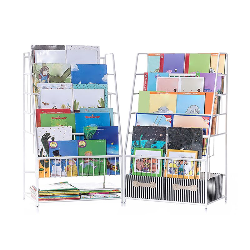 Contemporary Metal Standard Kids Bookcase Closed Back Standard Bookcase