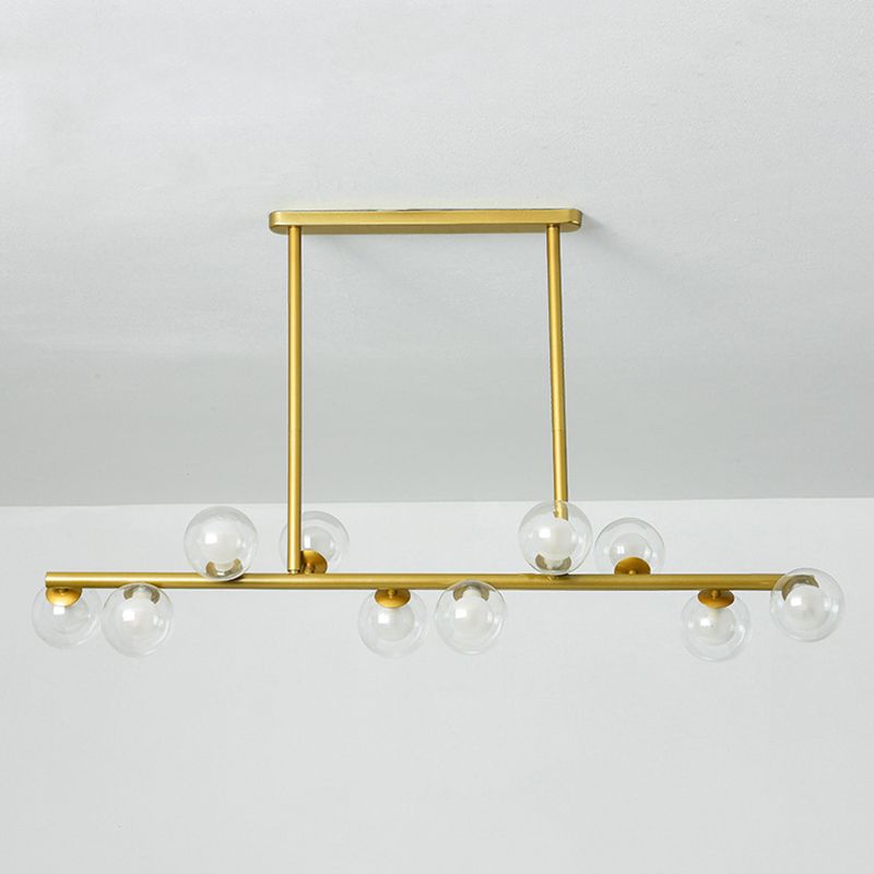 Modern Fashionable Sputnik Island Light Wrought Iron Pendant Light with Clear Glass Shade