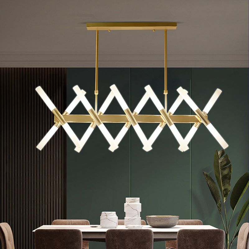 Minimalist Sticks Ceiling Lamp Acrylic 20-Light Dining Room over Island Lighting