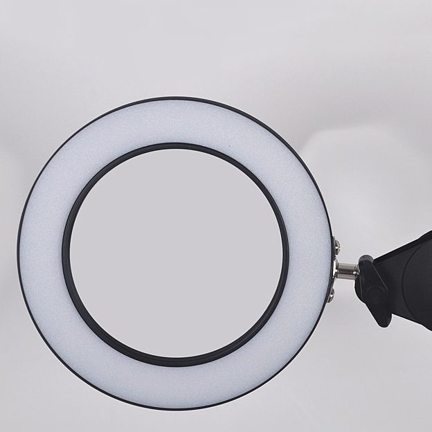 Circle Night Table Lamp Modern Style Metal One Light Nightstand Lamp