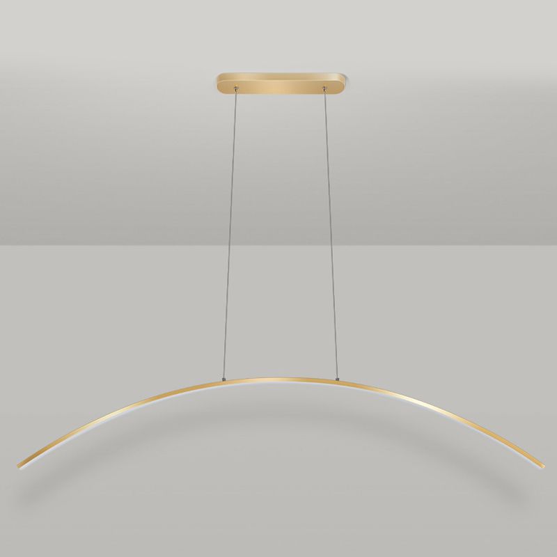 Golden Ceiling Light Contemporary LED Kitchen Island Lighting for Foyer