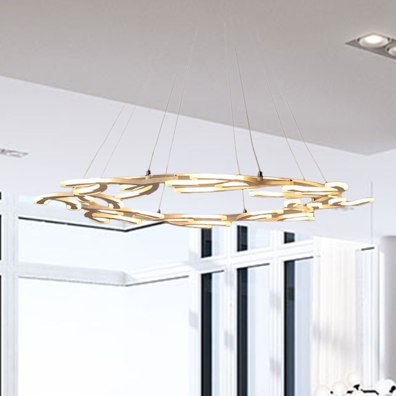 29.5"/37.5"/45" Dia Acrylic Branch Ceiling Light Fixture LED Chandelier Pendant in Warm/White Light