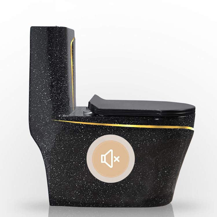 Floor Mount Flush Toilet Traditional One-Piece Toilet with Slow Close Seat