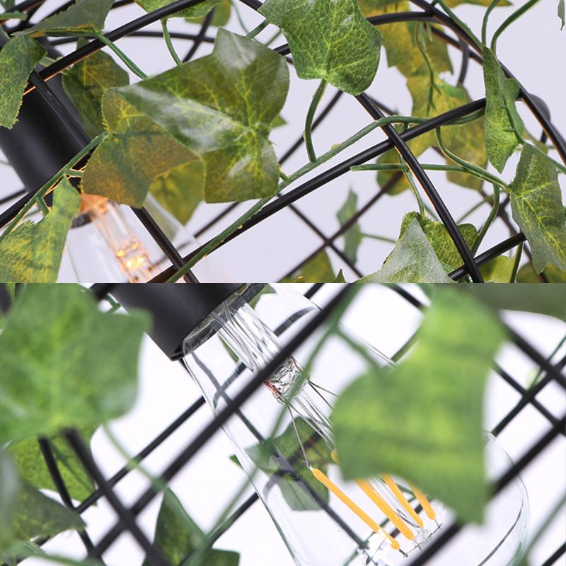 1-Licht Globe Metal Cage Pflanze Dekorative hängende leichte Einfachheitstil Moderne Anhängerlampe