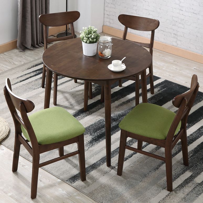Round Rubberwood vaste houten eettafel eenvoud stijl eetkamercollectie