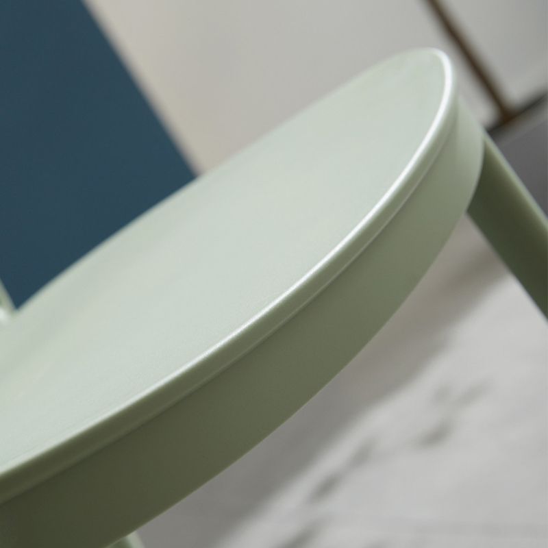 Silla de comedor escandinava de plástico, silla lateral con respaldo abierto para cocina