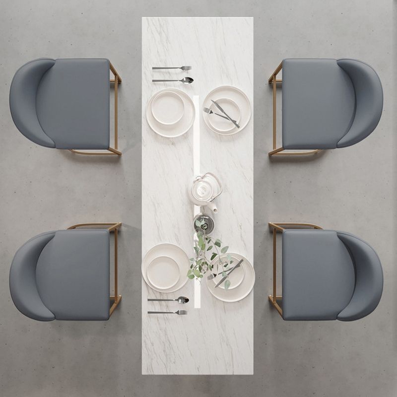 Glam Bar Table Set 1/2/5 Pieces Rectangle Bar Table with Metal High Stools for Kitchen