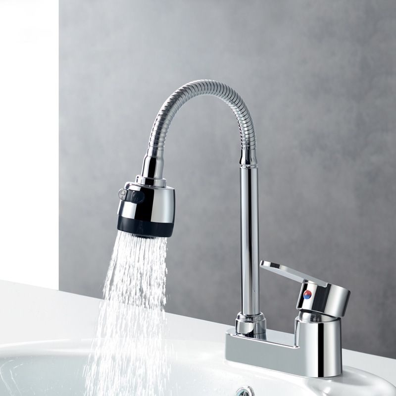 Vessel Sink Bathroom Faucet 2 Hole Faucets Chrome Lever Handle
