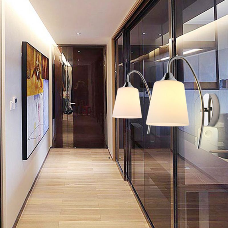 Contemporary Vanity Lighting Glass Wall Light Fixture for Bathroom