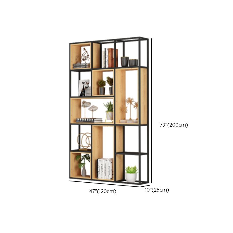 Natural Standard Bookcase Industrial Wooden Open Back Bookshelf